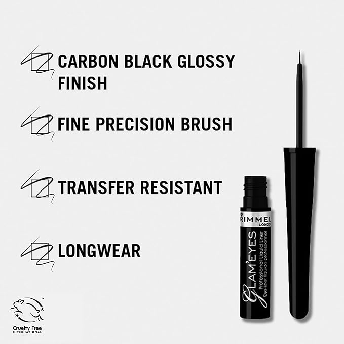 Rimmel Glam'Eyes Professional Liquid Eyeliner UltraFine Tip 3.5ml