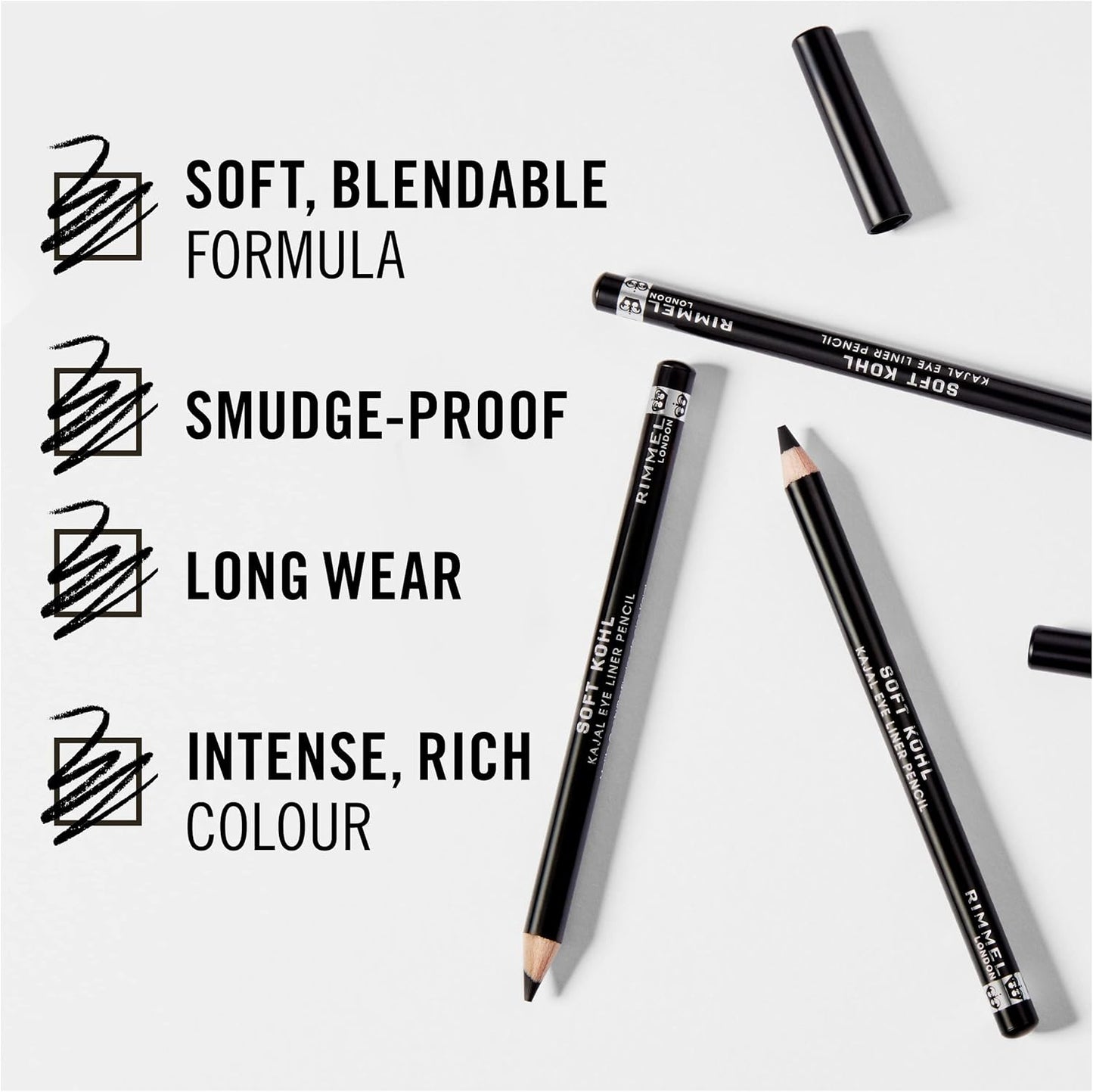 RIMMEL Soft Kohl Kajal Eye Liner Kajal Pencil - 061 Jet Black