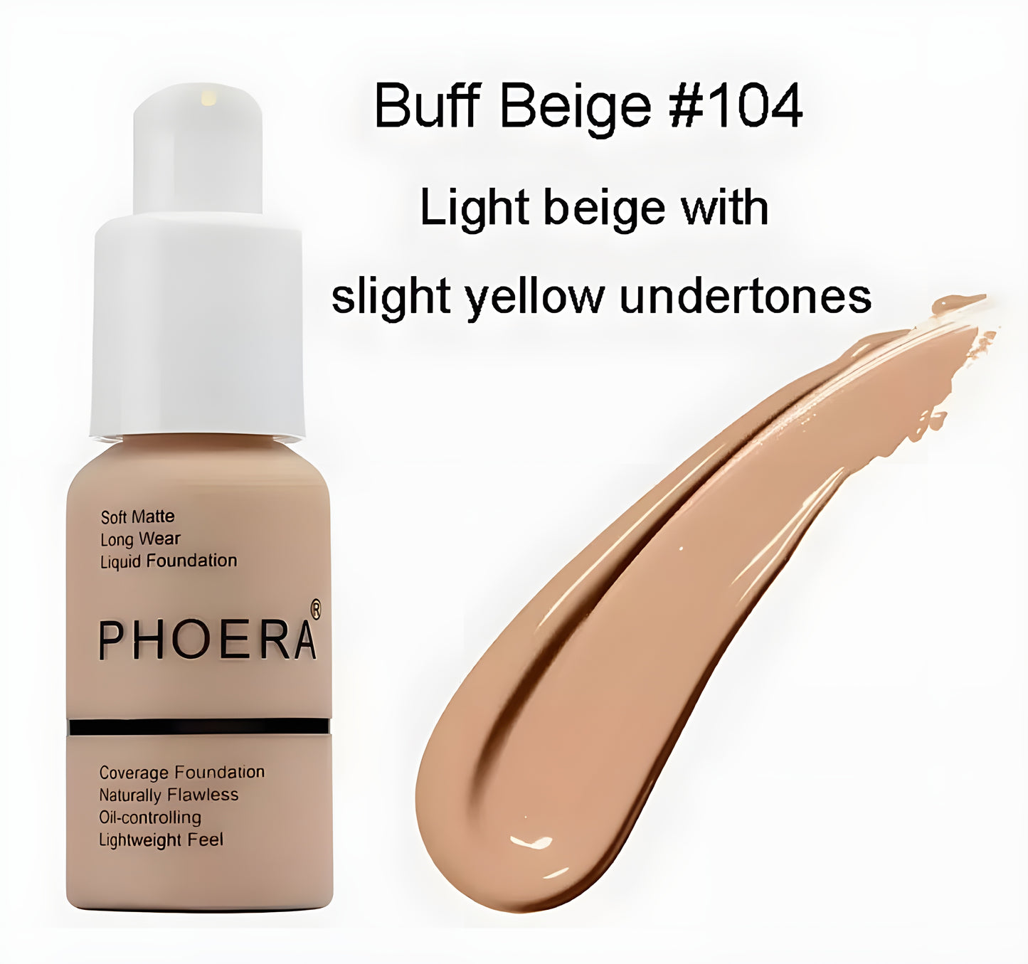 Phoera Liquid Skin Foundation Matte Flawless Full Coverage Face Makeup Concealer