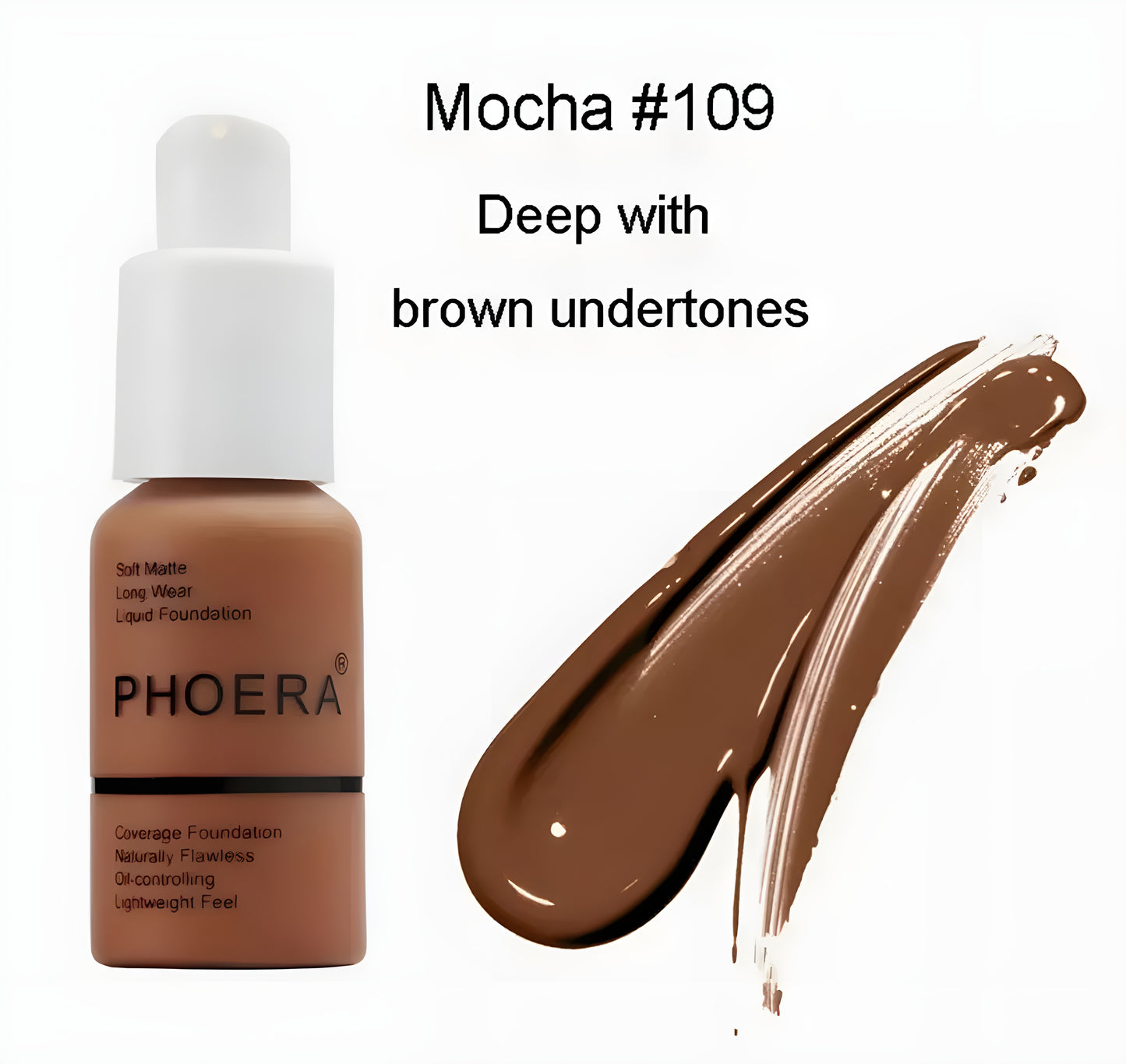 Phoera Liquid Skin Foundation Matte Flawless Full Coverage Face Makeup Concealer