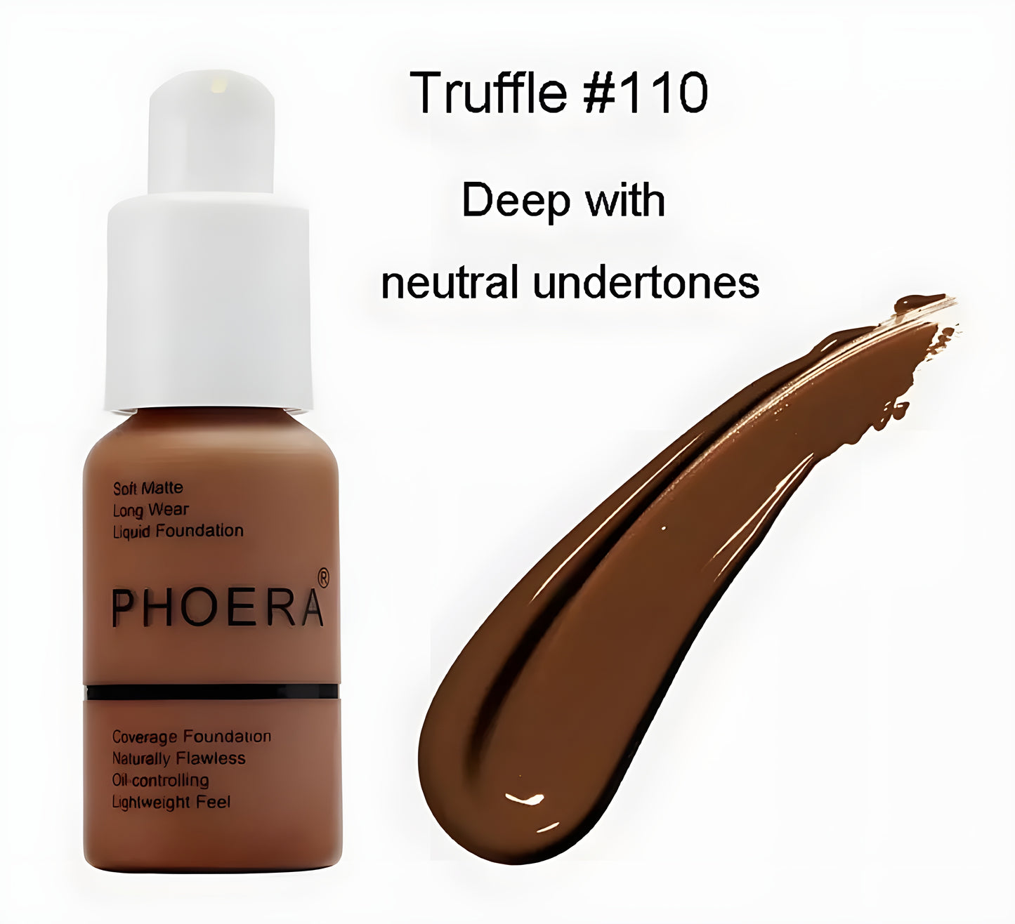 Phoera Liquid Skin Foundation Matte Flawless Full Coverage Face Makeup Concealer