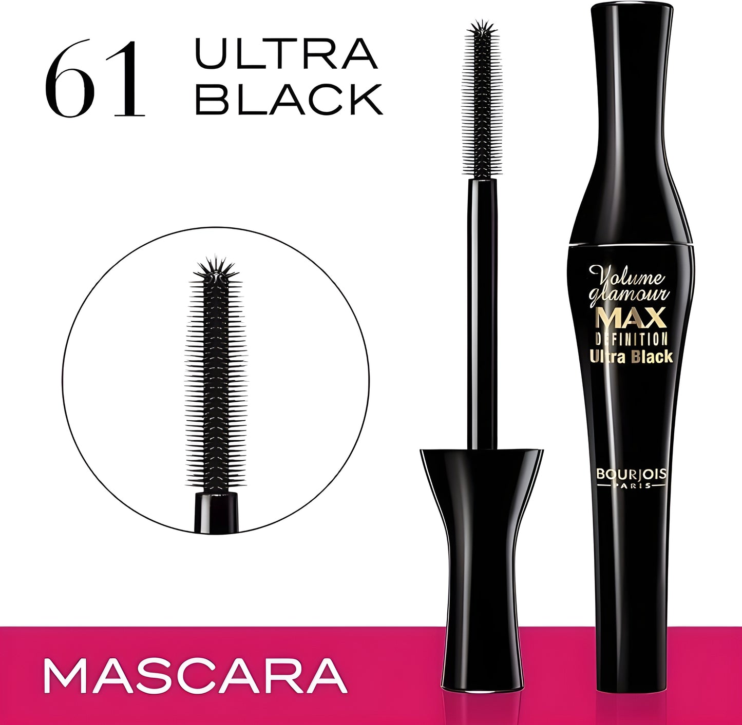 Bourjois Volume Glamour Max Definition 61 Ultra Black Mascara