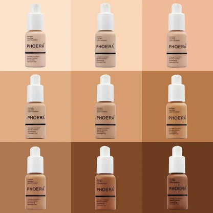 Phoera Liquid Skin Foundation Matte Flawless Full Coverage Face Makeup Concealer